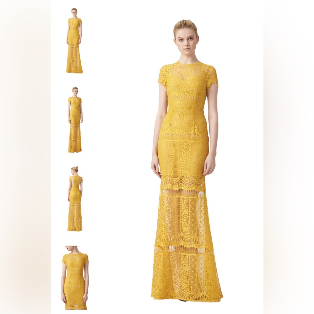 Aijek Melanie Cap Sleeve Lace Maxi